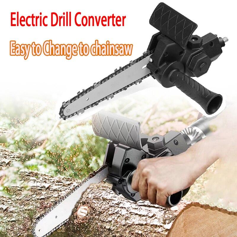 4/6 Inch Electric Drill Modified To Electric Chainsaw Tool Attachment Electric Chainsaws Tool Woodworking Cutting Tool