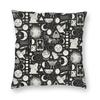 Halloween Witch Raven Square Putetrekk dekorasjon Gotisk Okkult Magic Witchy Putetrekk for sofa Bil Putetrekk