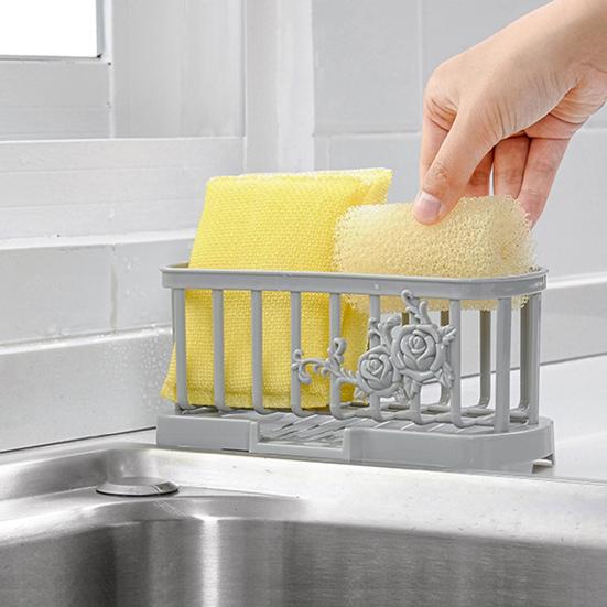 Abtropfgestell, ausgehöhlter, schnelltrocknender, langlebiger Spülschwamm-Seifenhalter, Küchenbedarf