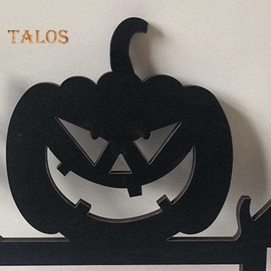1/3Pcs Halloween Door Frame Decoration Wooden Black Broom Witch Skeleton Pumpkin Silhouette Door Corner Sign Front Door Edge Topper Sitter Ornament