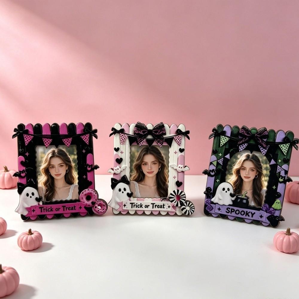 Pumpkin Picture Frame Ornaments Bat Photo Display Holders Halloween Photo Frame Living Room
