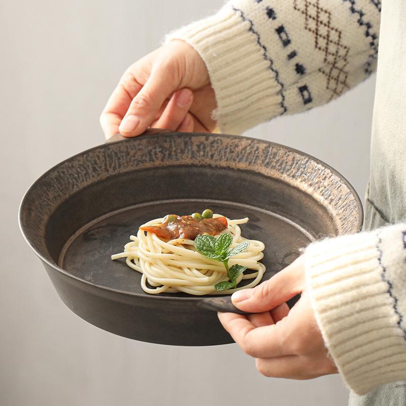 Light Luxury Plate Dish Steak Dining Plate Creative Western Dish Pasta Plate Japanese Tableware Internet Celebrity