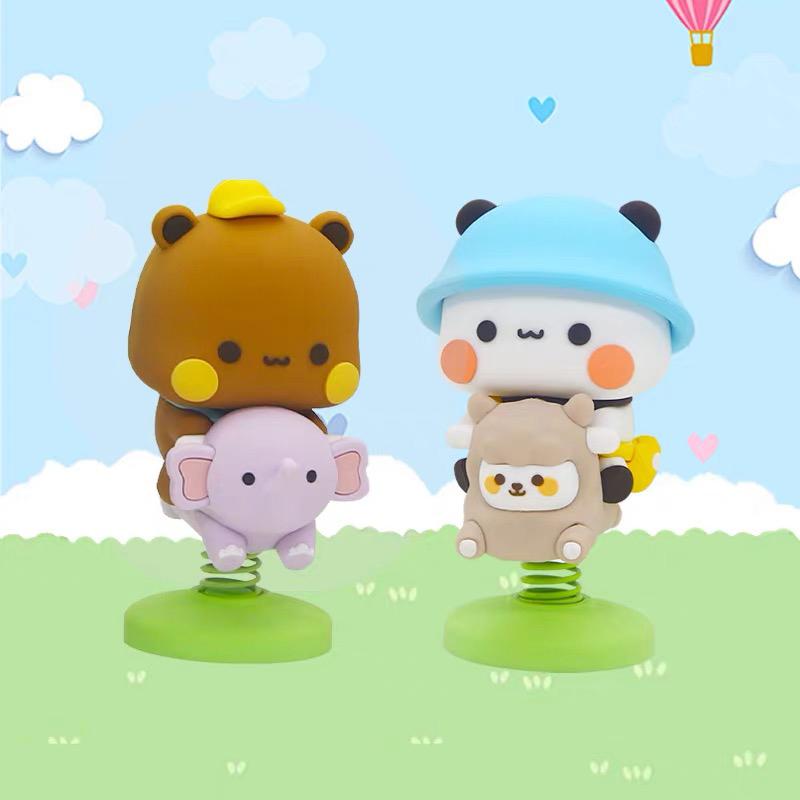 New Bubu Dudu Panda Bear Figure Toys Collectible Cute Action Kawaii Bear Toy Doll Ornament Home Deroc Birthday Christmas Gift