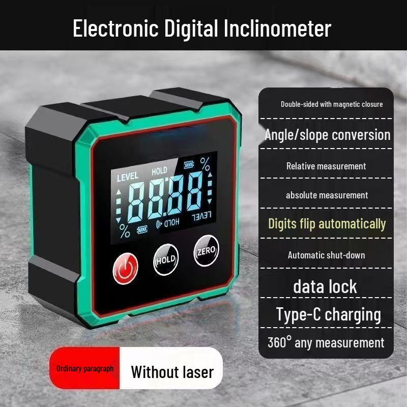 Digital Laser Inclinometer Angle Measuring Ruler