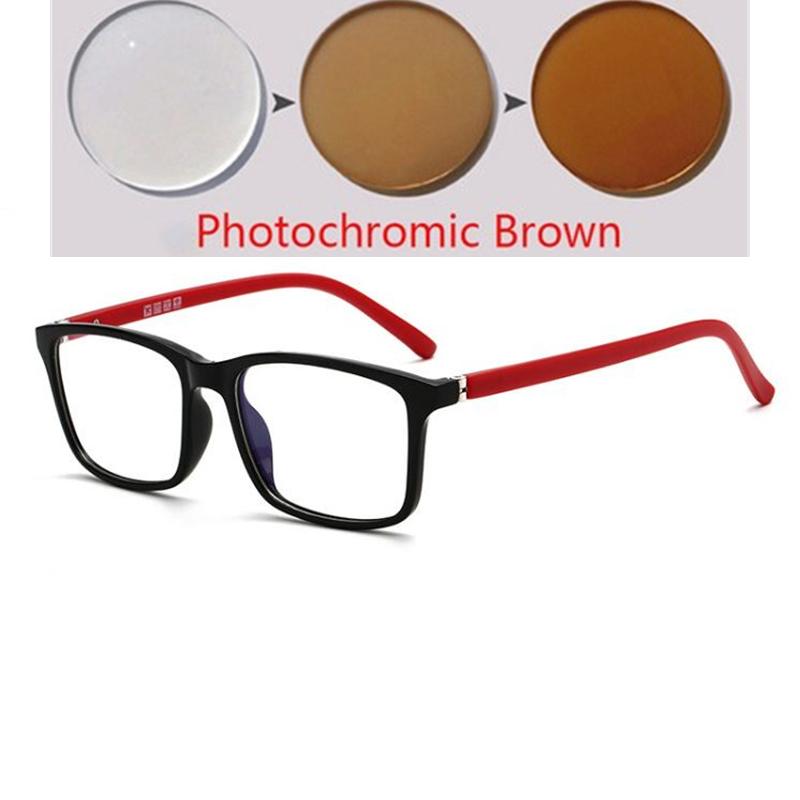 TR90 Spring Leg Square Optical Eyeglasses Women Anti Blue Light Prescription Glasses 0 To -6 0