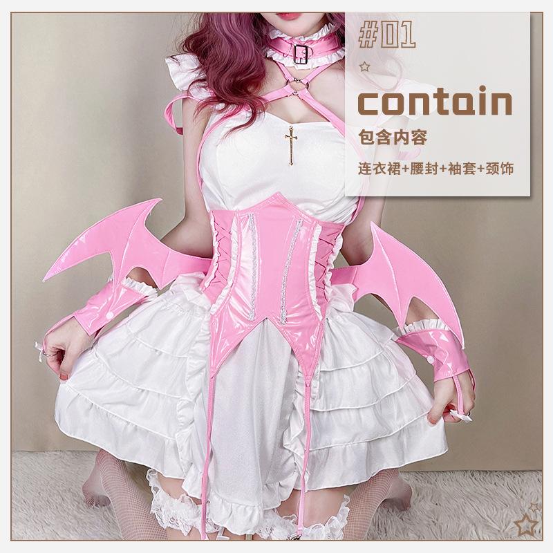 Halloween Costume Maid Dress Adult Diablo Goth Sexy Imp Uniform Seduction Cosplay Bat Dress