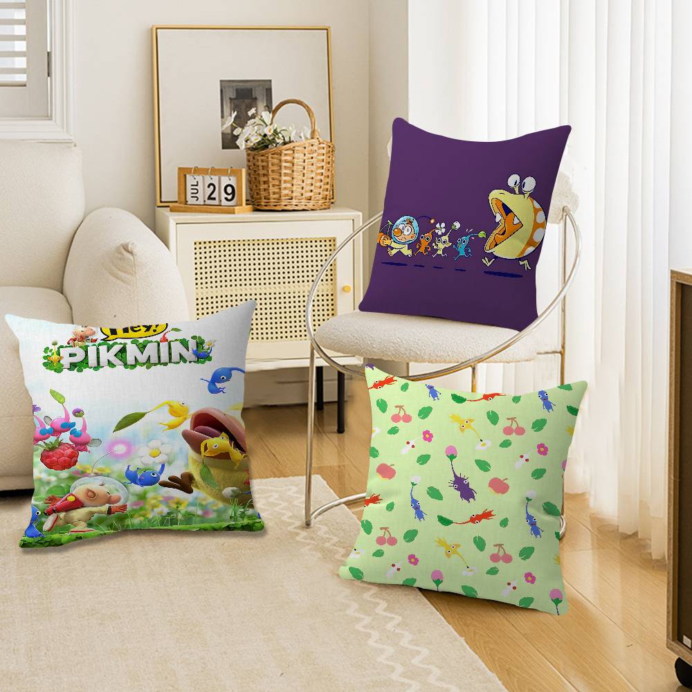 Classic Animation Pikmin Pillow Cushion Cover Pillowcase Living Room Sofa Home Decor