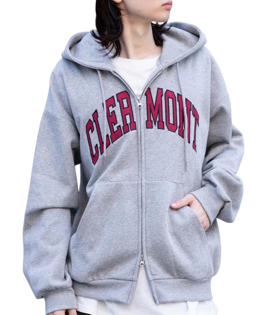 WEGO Graphic Logo Double Zip Size Heather Gray Men's Hoodie, Sweatshirt, Fall/Winter Outerwear, School/Streetwear, Gift, Small,