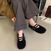 Mary Jane Gentle Imitation Lamb Wool Shoes Warm Soft-soled Cotton Shoes Wear 2025 Autumn and Winter Single Shoes Doudou Shoes