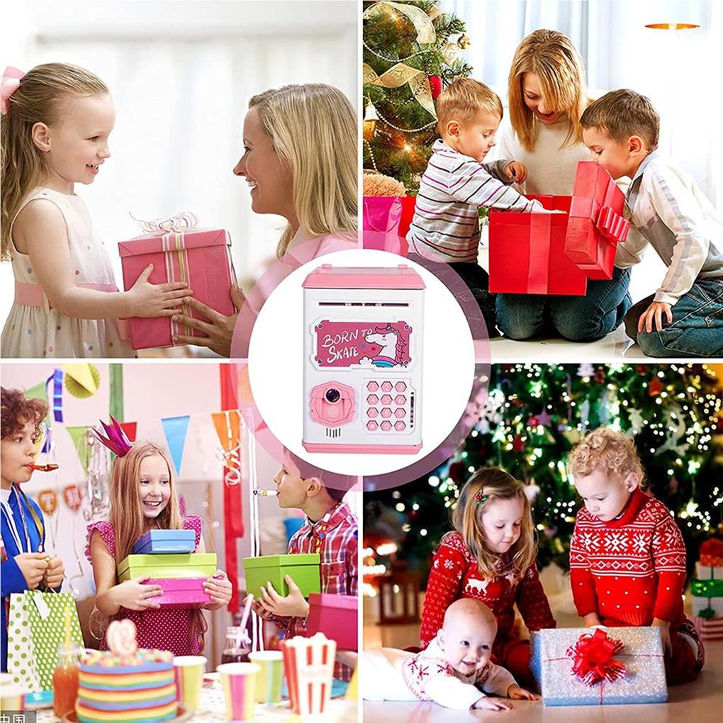 Caixa eletrônico de reconhecimento facial Caixa de depósito de impressão digital Banco eletrônico infantil Caixa de depósito de dinheiro Caixa de depósito com trava de senha