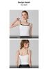 Cross-Border Butterfly Back Sports Vest with Chest Pad - Color Block Elastic Yoga Fitness Top