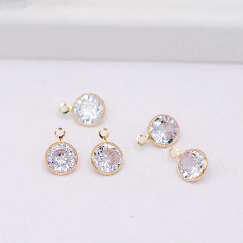 Hot-selling High-quality Small Brass + Zircon Trendy Pendant DIY Handmade Necklace Bracelet Accessories