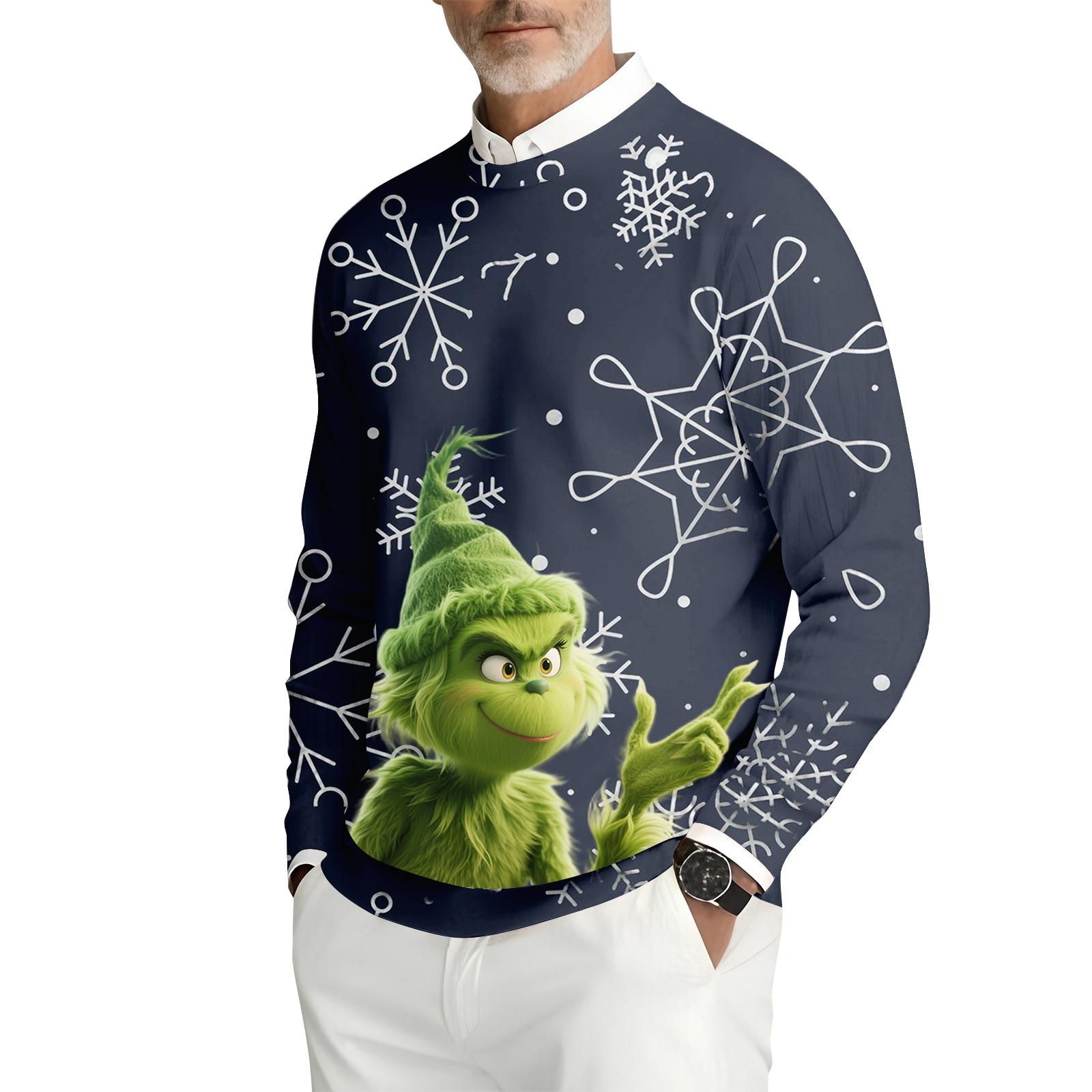 

Мужская толстовка с круглым вырезом и длинными рукавами из рубчатого трикотажа M