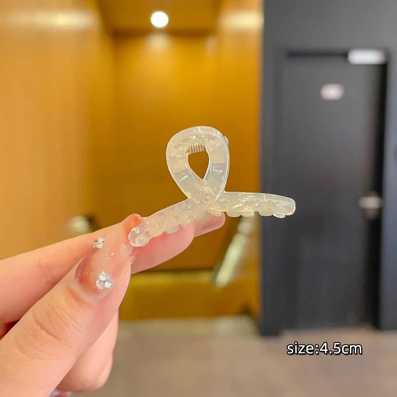 

Acetate Small 3.5cm Hair Claw for Women Girls New Headwear Elegant Shark Clamp Colorful Hollow Out Claw Clip Hair Accessories