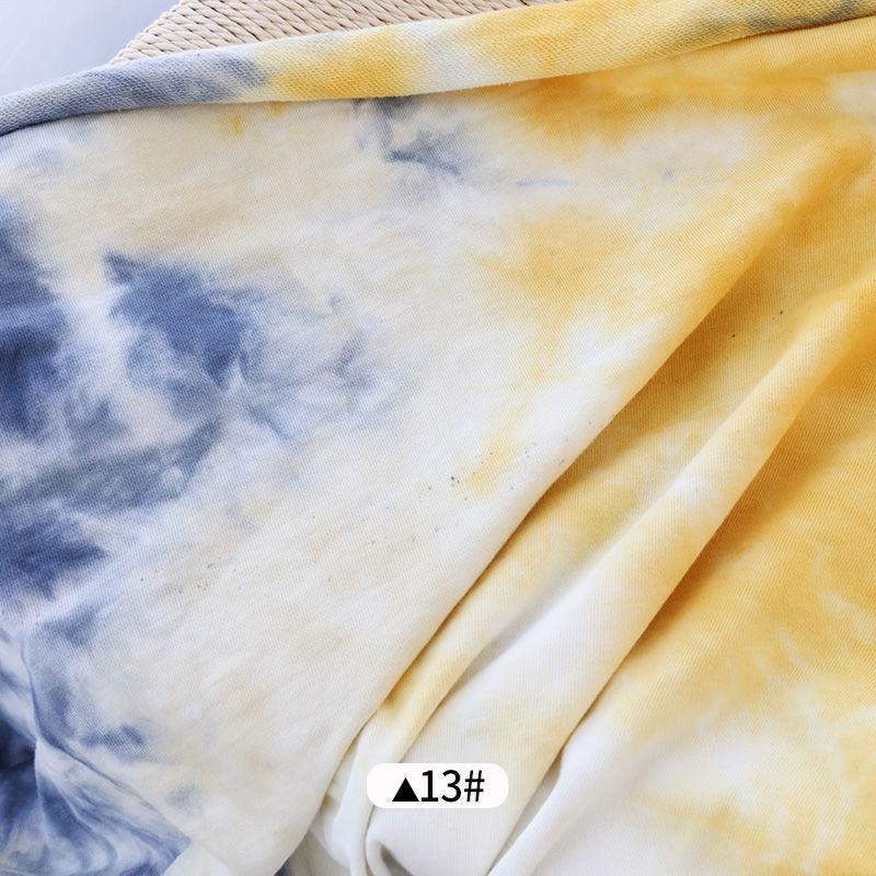 Breathable Tie Dye Fabric Casual Colorful Teens Korean Style Homewear Cloth Sewing Streetwear Decoration Vintage Fashion Chic