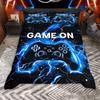 Homewish Neon Gamepad Duvet Cover Set for Boys, Gradient Lightning Bed Set, Video Game Gaming Gamer Quilt Cover Set