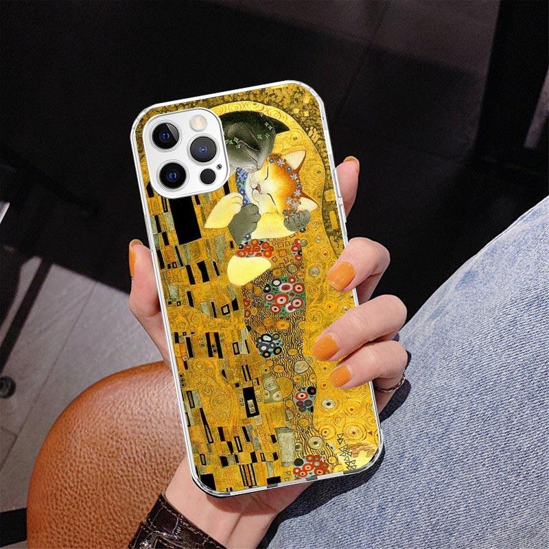 Kiss by Gustav Klimt Desig Phnoe Case for Iphone 17 Air 16 11 12 13 Mini 14 Plus 15 Pro Max 7 8E SE 2020 16ProMax Phone Cover Co