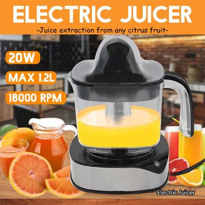 Storcător electric 1.2L Capete duble 18000 rpm Capacitate Portocală Fruct Lămâie Storcător Extractor Mașină de suc portabilă 220V