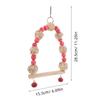 Bird Swing Natural Wood Perch Rattan Ball Parrot Cage Decor Cockatiels Parakeets Balance Hanging Play Stand
