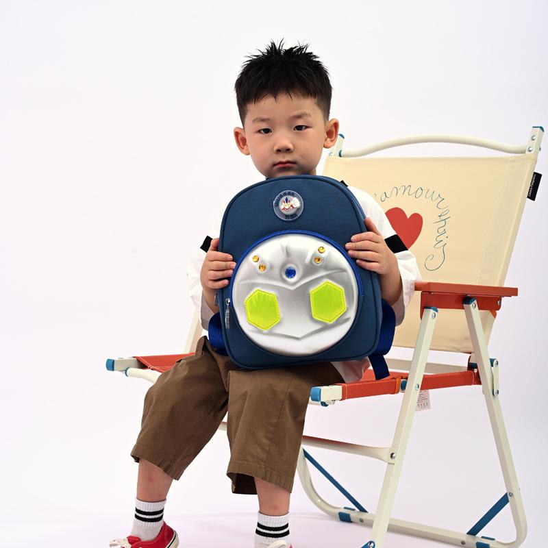 Cool Handsome Little Boy Backpack Cartoon Animation Kindergarten Baby Schoolbag Children'S Backpack