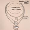 Cute Alloy Love Heart Pendant Necklace Multilayer Choker Necklaces Chain Women Wedding Bridal Jewelry Gift