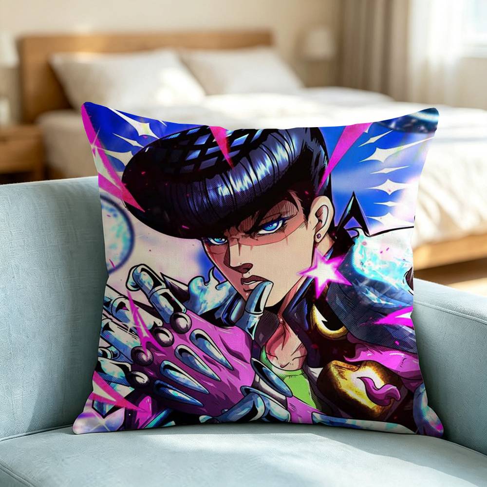 Jojo Josuke Higashikata-A Pillow Case Square Double-Sided Sofa Cushion Cover Bedroom Bedside Pillow Gift