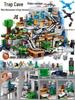 Compatible Lego Bricks: Minecraft Cave, War Village Puzzle for Boys, Birthday Gift