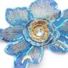 Mode Bestickter Pailletten-Aufnäher Netz-Applikation DIY 3D-Blumen-Aufnäher Stoff Spitzenbesatz Strassstein-Aufnäher Kleidung Dekoration