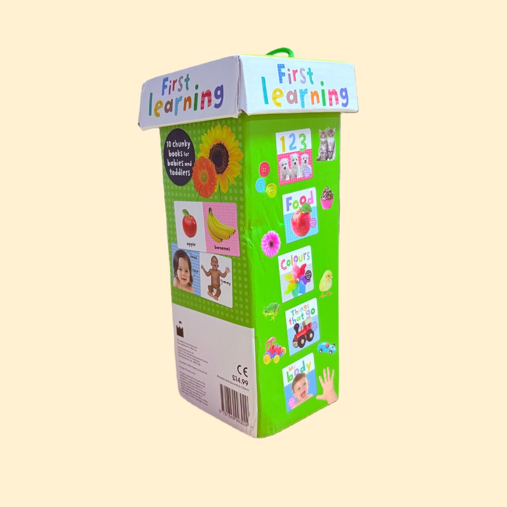 Genuine English mini portable set of 10 volumes First words children's word learning enlightenment cognition