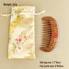 Premium Black Gold Sandalwood Comb: Hand-Painted, Anti-Static, Portable Hair Styling Comb with Gift Box for Women.