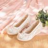 [Fairy Rabbit] 2024 Summer New Hanfu Shoes Upturned High-heeled Embroidered Shoes Antique Slope Heel Height-increasing Women's Shoes