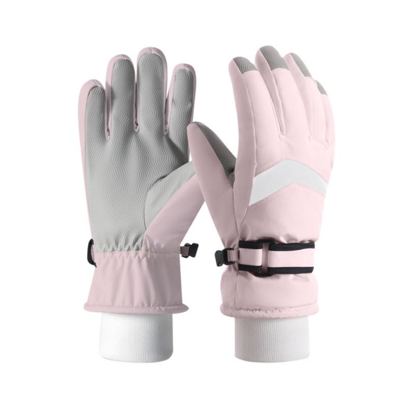 Ski Gloves Man Woman Winter Cycling Touchscreen Waterproof Windproof Thermal Fleece Lined Warm For Cold Weather Outdoor Sports