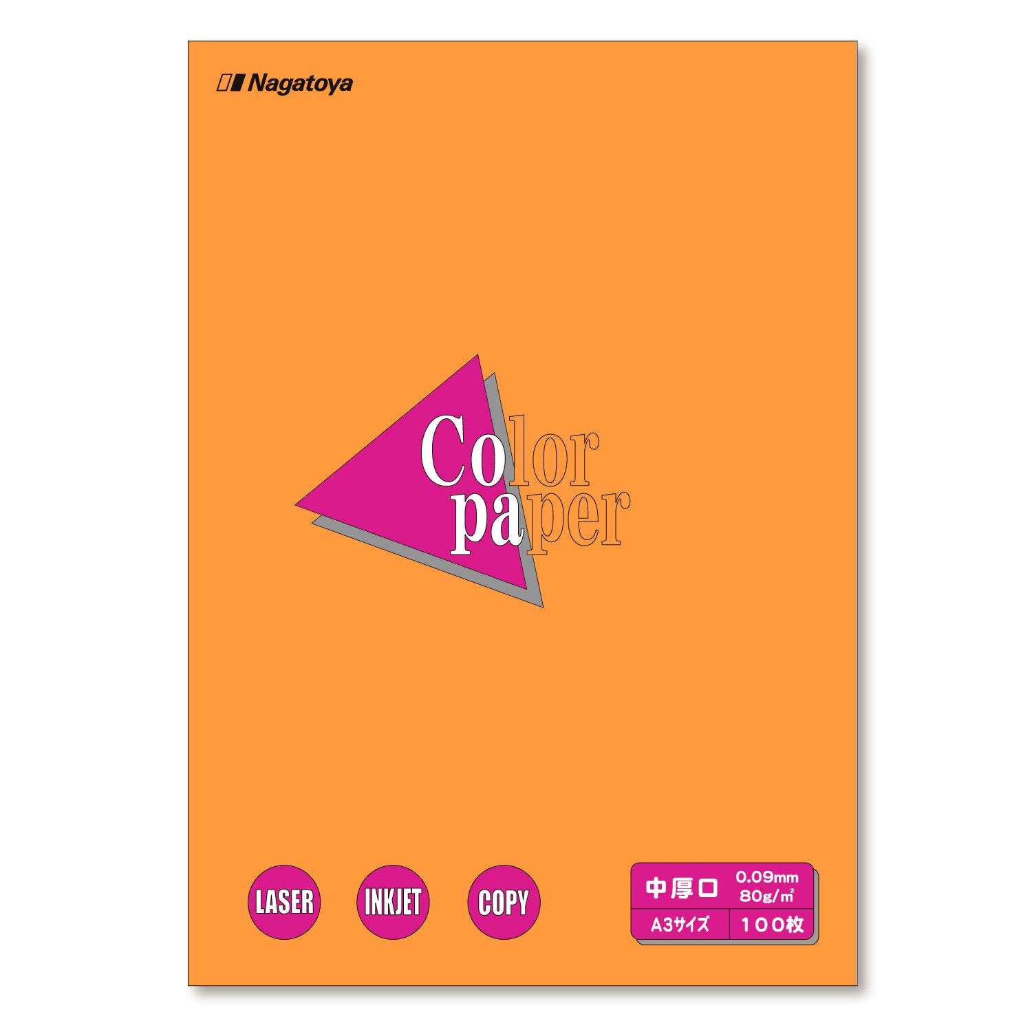 

Цветная бумага Nagatoya Shoten A3 средней толщины 100 листов оранжевого цвета Na-1218