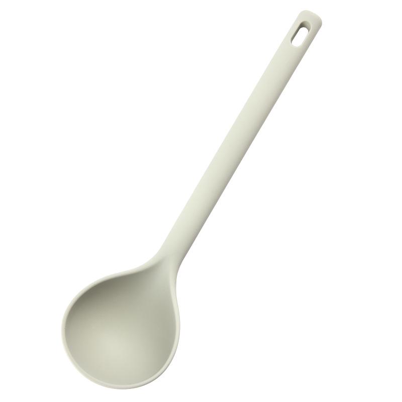2023 Heat-Resistant Silicone Long-Handle Soup Ladle - Non-Stick Pot and Porridge Spoon