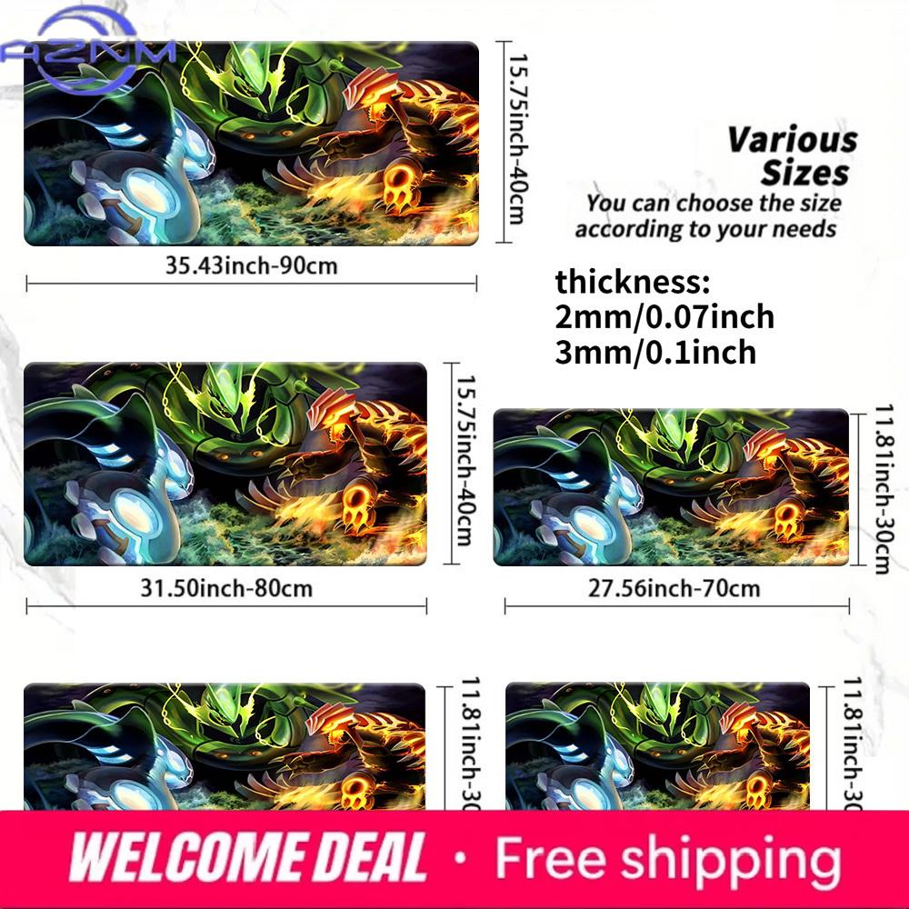 Primal Trio Rayquaza Groudon Kyogre NonSlip Washable Gaming Desk Mat 30x80x0.2cm
