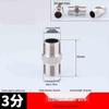 304 Stainless Steel Double-Headed Hexagonal Eccentric Reducer, DN25, 1/2" to 3/4" Male Thread Straight Stud