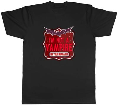 Je ne suis pas un vampire Je suis votre manager T-shirt Unisexe Homme Halloween Cadeau