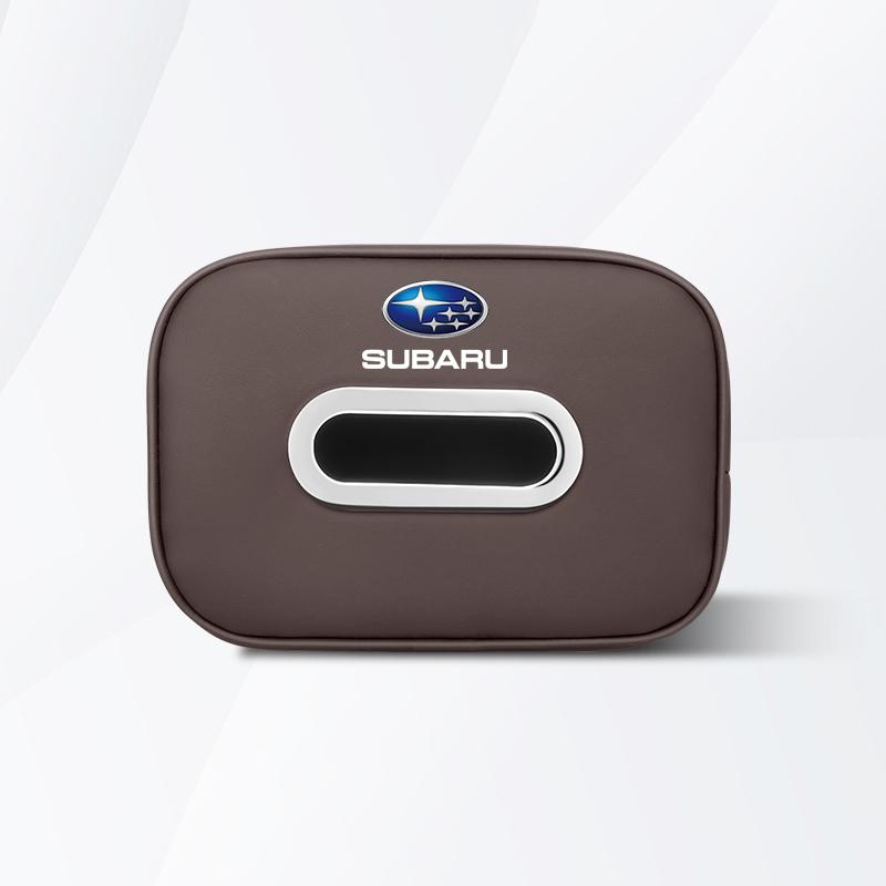 Car Seat Back Leather Paper Towel Tissue Box Auto Accessories For Subaru STI Forester BRZ Smart Legacy Levorg WRX Ascent Tribeca Y14