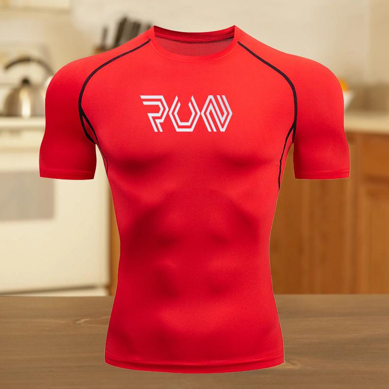 

Men Compression T-Shirt for Fitness Running Sports Quick-Dry Breathable Suit Short Sleeves Stretchy Fabric for Summer Workouts XXXL