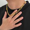Vintage Inlaid Diamond Metal Necklace for Men, Trendy Hip-Hop Niche Light Luxury Bracelet, Versatile High-End Men's Collarbone Chain