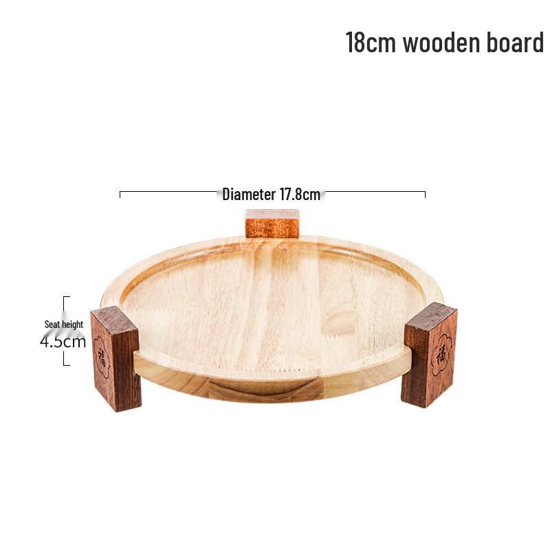 

Stainless Steel Soup Bowl with Solid Wood Base 18cm