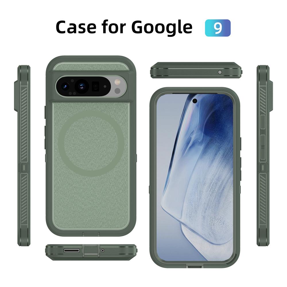 Magsafe Hybrid Heavy Duty Armor for Magsafe Case Google Pixel 9 8 Pro 8A Otter Case Box Business Wireless Charging Magnetic Matte Cover
