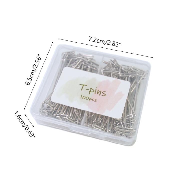 Stainless Steel T-Pins Needle Wigs Sewing Pins for Holding Wigs Hair Extender Wigs