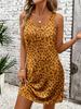 Trendy leopard print Women Dress Sleeveless Sundress Fashion leopard Graphic 3D print Summer New Daily Wear Female Clothing