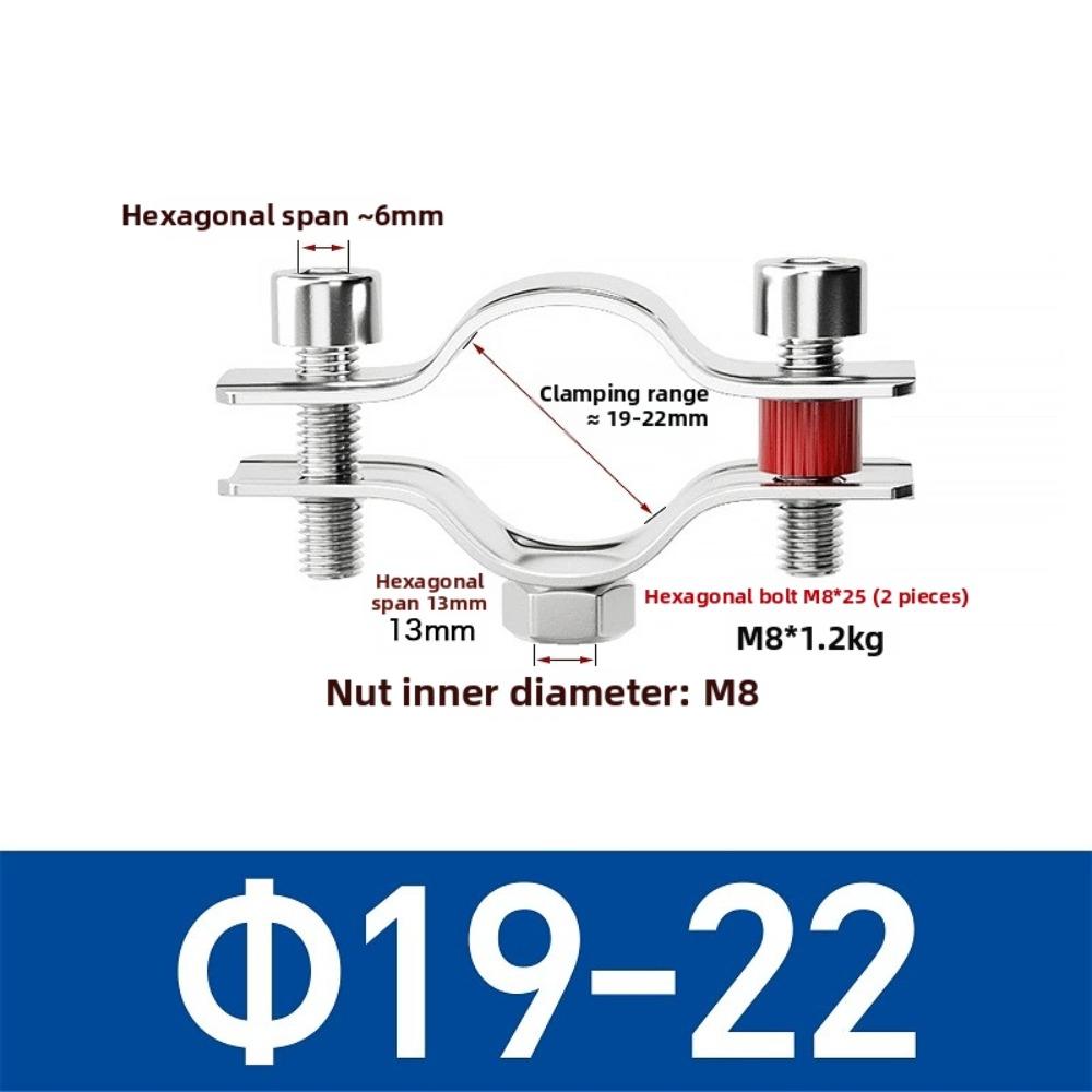 1Pcs 304 Stainless Steel Stainless Steel Pipe Bracket OD 8-325mm Pipe Clamp  for Water Pipe