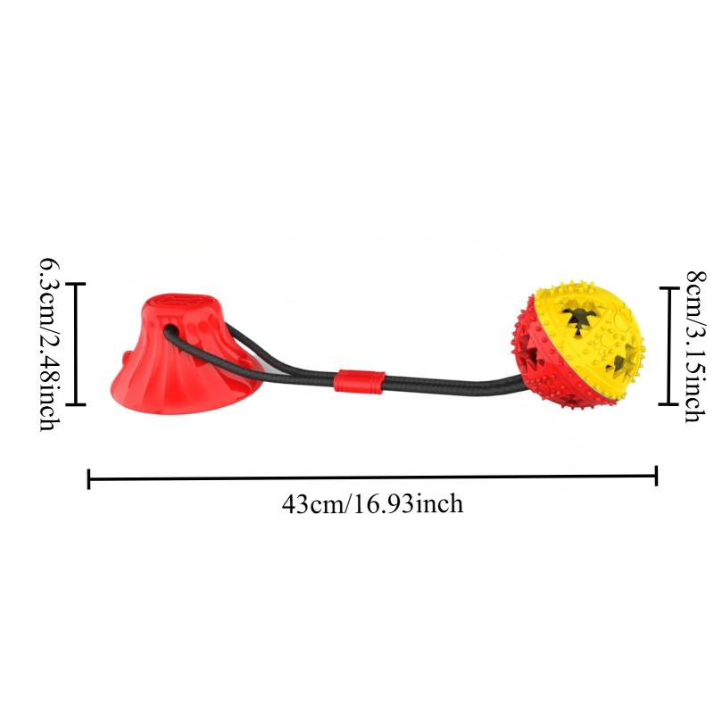 

1pcs Dog Suction Cup Pull Force Leaking Food Ball Toy Grind Bite-resistant Teeth Cleaning and Stuffy Relief Artifact