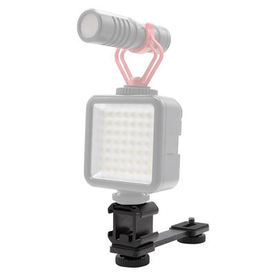 3 In 1 Triple Shoe Mount Adapter Extension Bracket Holder Microphone Stand