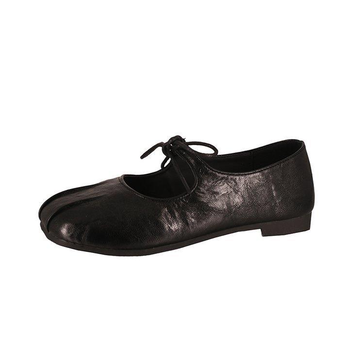 French suede flat-soled small red single shoes women's shoes 2025 spring and summer gentle Mary Jane ballet evening shoes