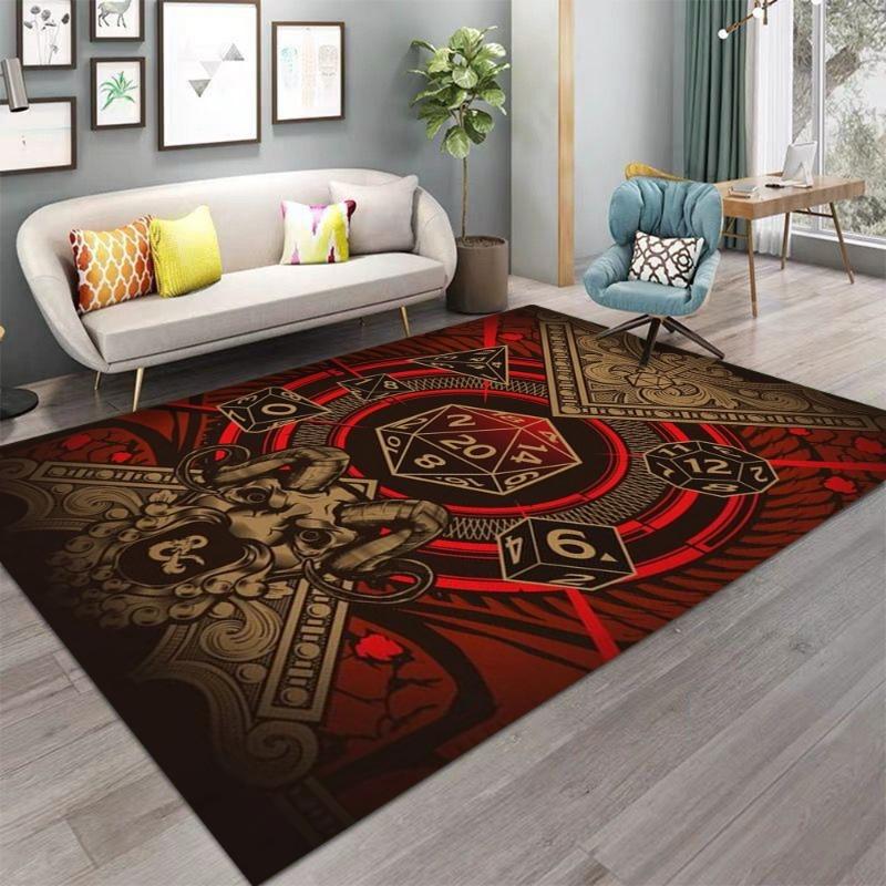 Dungeons Dragons Printed Large Carpet Rug for Home Living Room Bedroom Sofa Doormat Decor Kid Area Rug Carpet Non-slip Floor Mat