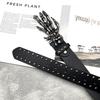 Skull Y2k Rivet Belt Men and Women Punk Style Personality Hip Hop Belt Fashion Versatile Decorative Belt Hipster
